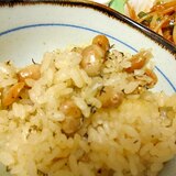 節分の豆で豆ご飯